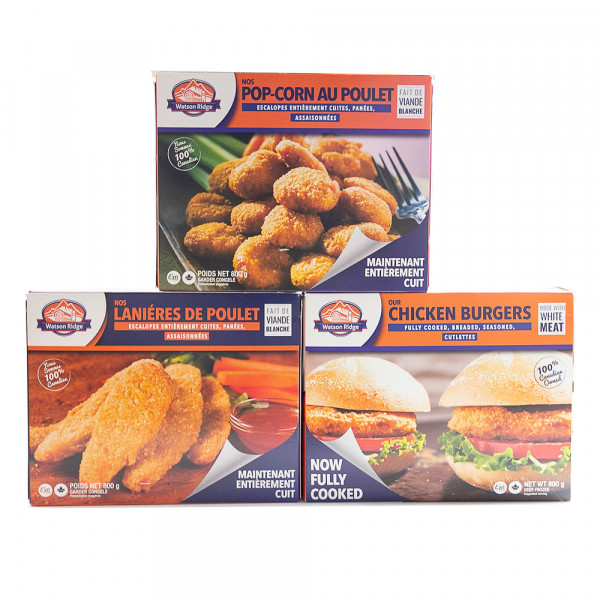 Chicken Bugers / Chicken Popcorn / Chicken strips  - 800g